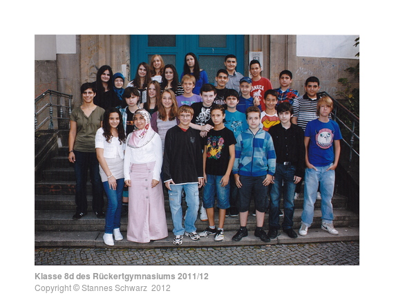 Klasse 8d des Rückertgymnasiums 2011/12